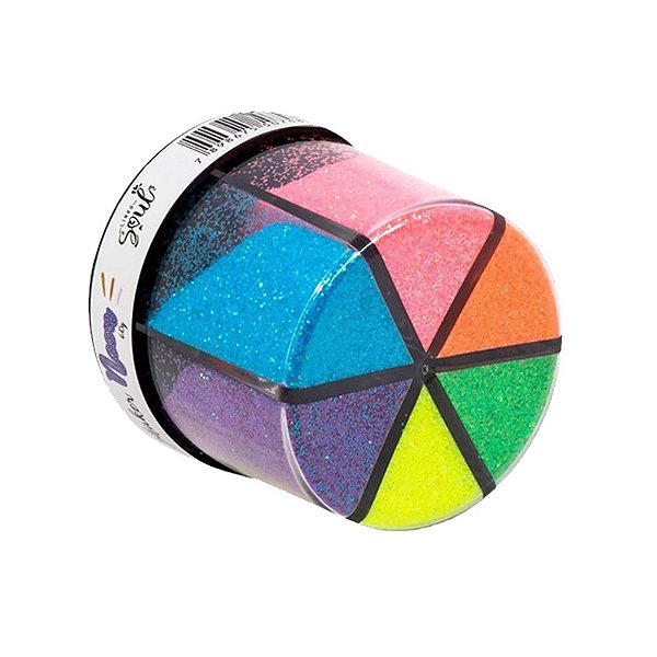 Pote Glitter Neon 60g Pote C/6 Neons Cores Brw