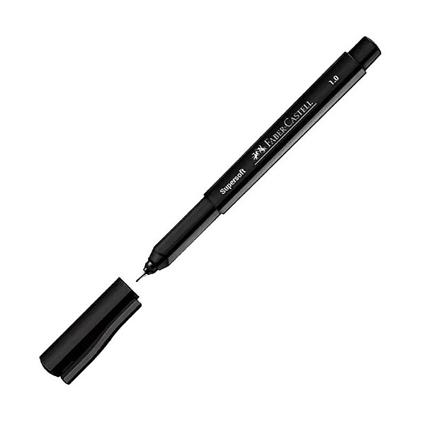 Caneta Supersoft Pen 1.0mm Preto Faber Castell