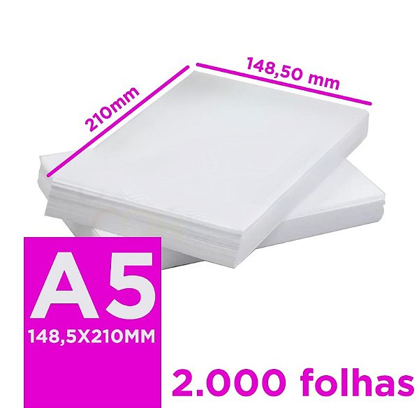 Papel Sulfite A5 75g 2000 folhas Branco Report