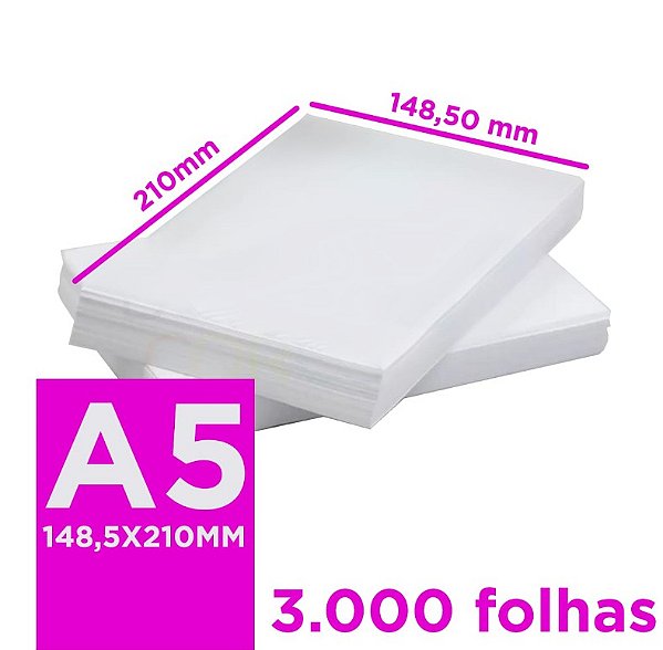 Papel Sulfite A5 75g 3000 folhas Branco Report
