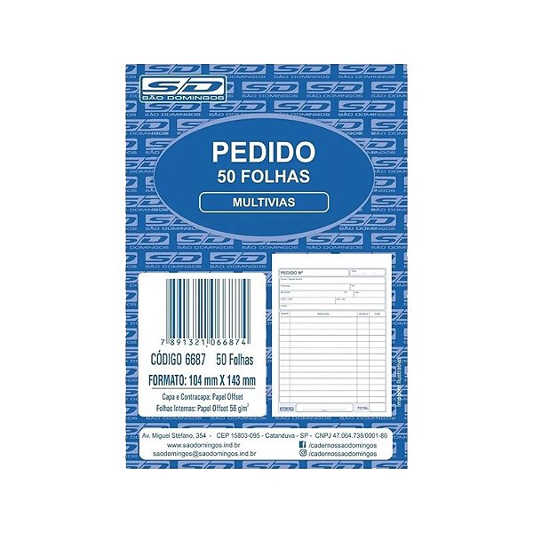 Bloco Pedido 1/36 104x146 Multivias Sao Domingos