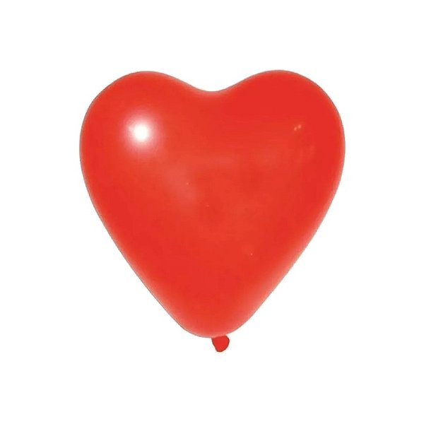 Balão Nº10 Coração Vermelho Com 25 Uni. Picpic