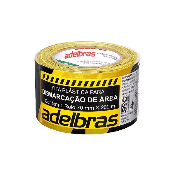 Fita Demarcação Zebrada 70mmx200m Adelbras