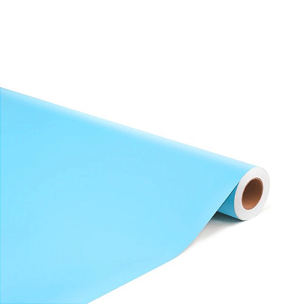 Papel Adesivo Color Azul Claro Pastel 10 metros Leo Leo - Shopel Papelaria