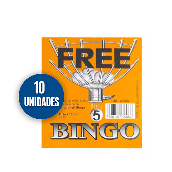 Bloco De Bingo 100fls Jornal Free 10cmx11cm Grafica Guerra 10 Unidades