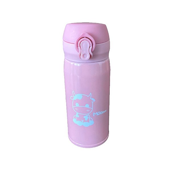 Garrafa Aço Inox 350ml Animaizinhos Kit Girl Vaquinha
