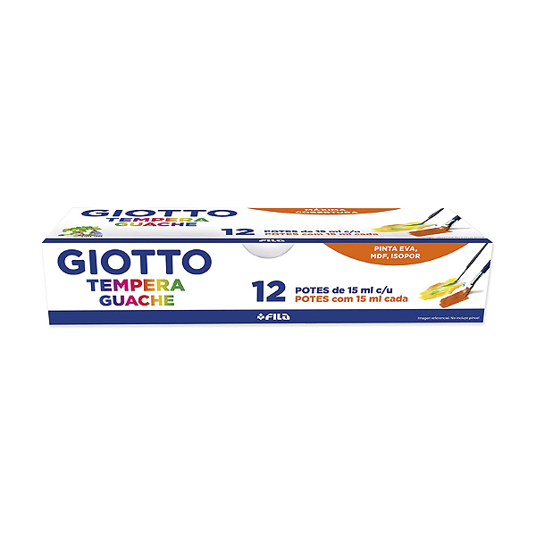 Tinta Guache Com 12 Cores 15ml Giotto