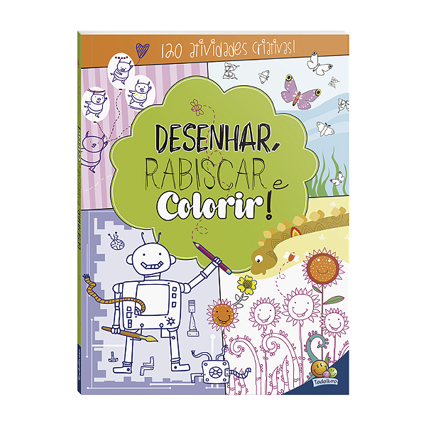Livro Desenhar Rabiscar De Colorir Todo Livro
