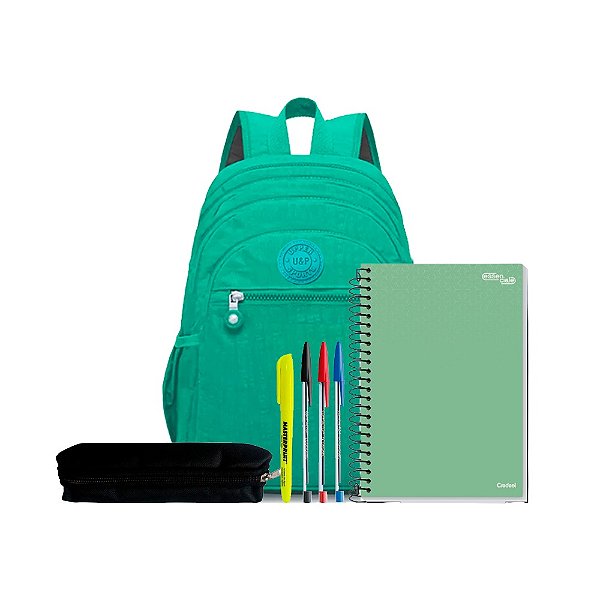 Kit De Material Juvenil Universitário Unissex Com Mochila
