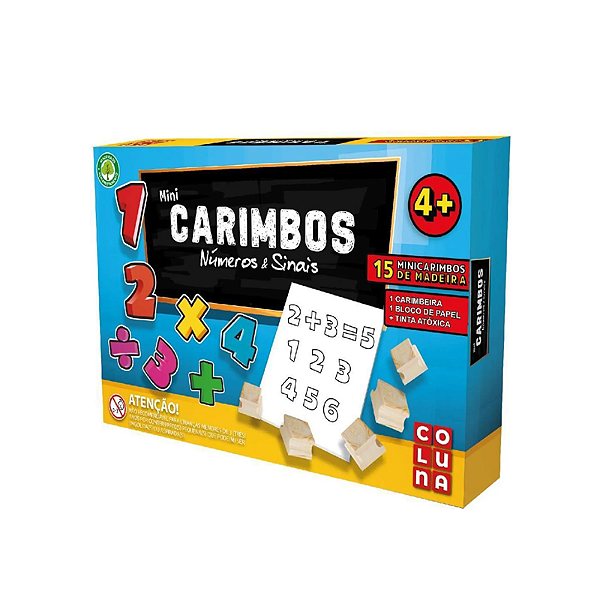 Mini carimbos números e sinais Pais e filhos
