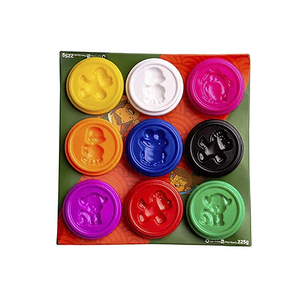 Massinha De Modelar 9 Cores C/ 6 Moldes Leonora