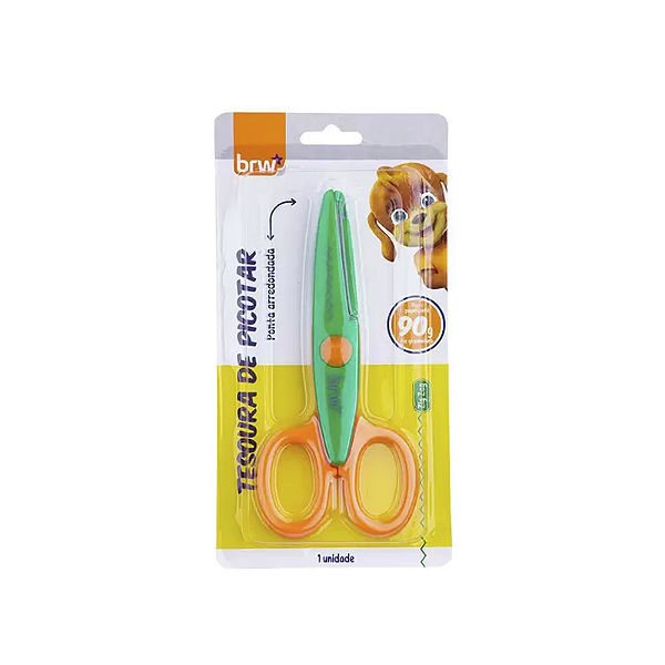 Tesoura Escolar De Picotar Brw