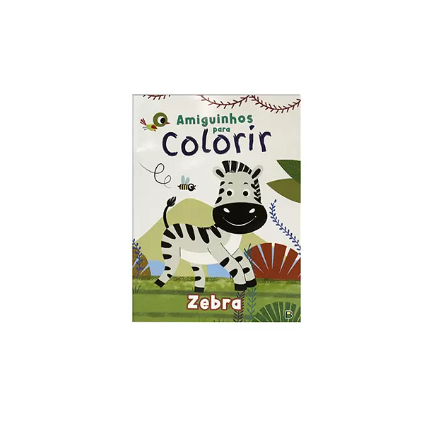 Livro Infantil Amiguinhos Para Colorir Zebra Todo Livro