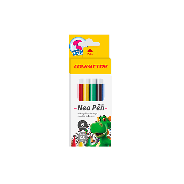 Canetinha neo pen mirim 6 cores compactor
