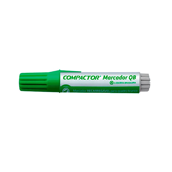 Marcador quadro branco recarregável compactor verde