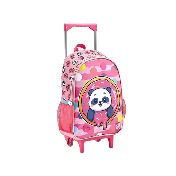 Mochilete infantil feminina rosa cute little pets seanite