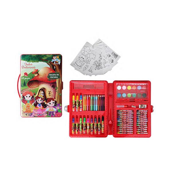 Maleta escolar fada bailarinas 68 pcs
