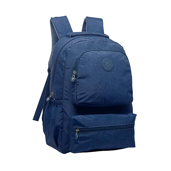 Mochila casual crinkle azul escuro yins