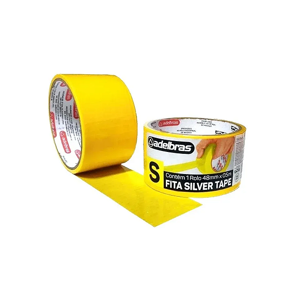 Fita adesiva silver tape 48mmx5m adelbras