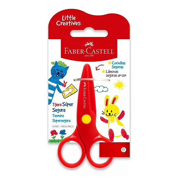 Tesoura infantil supersegura faber-castell