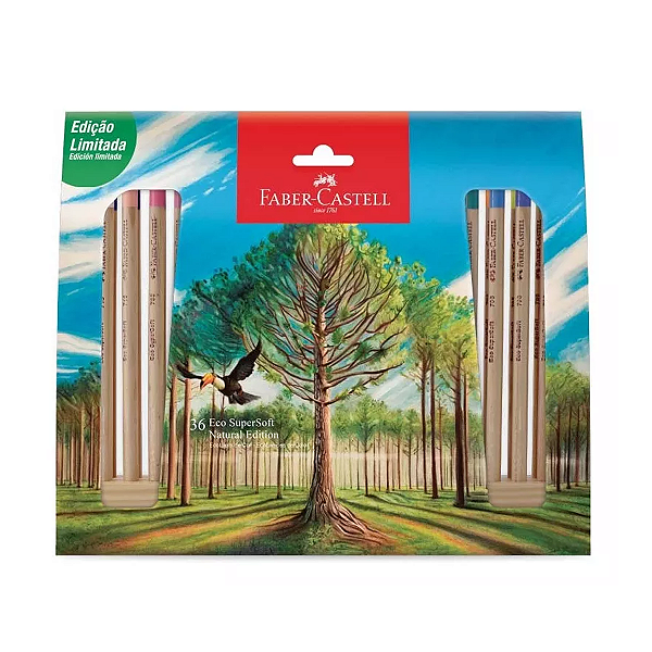 Lapis de cor natural edition com 36 cores supersoft faber-castel