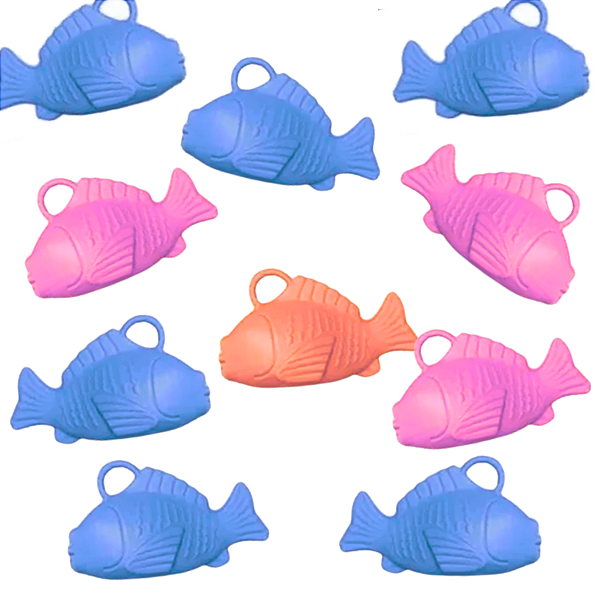 Peixe para pescaria com 10 peças de festa junina