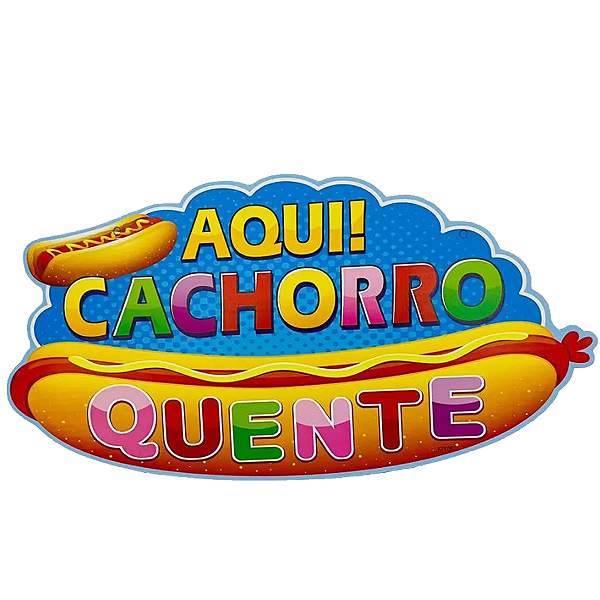 Placas decorativas de festa junina " AQUI! CACHORRO QUENTE ''