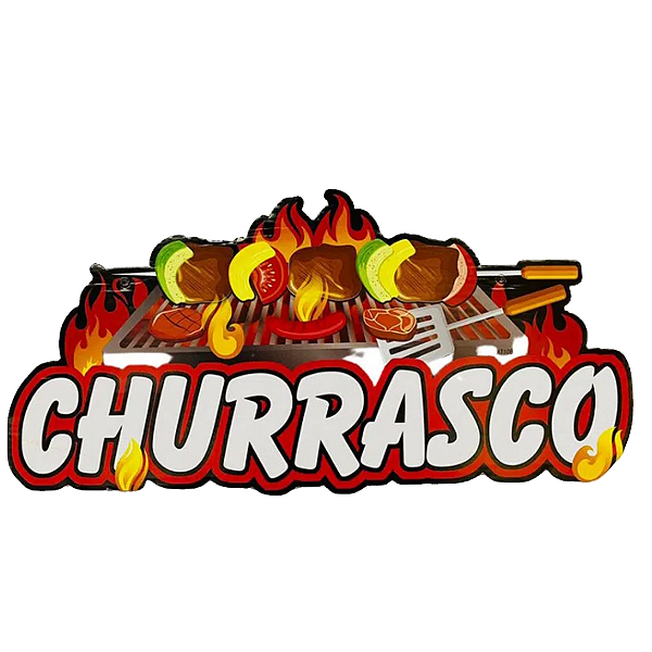 Placas decorativas de festa junina '' CHURRASCO"
