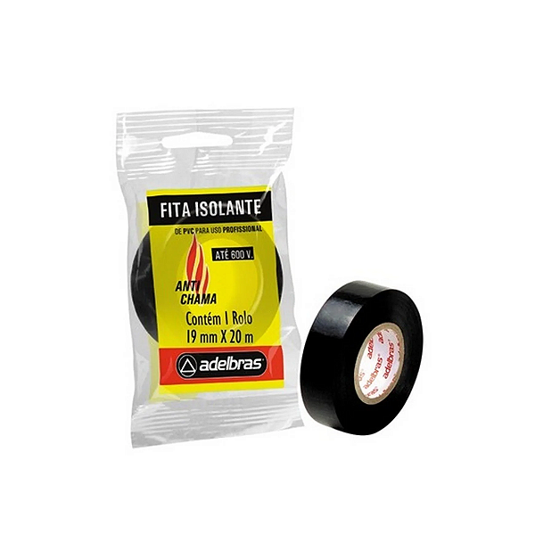 Fita isolante antichama 19mmx20m adelbras