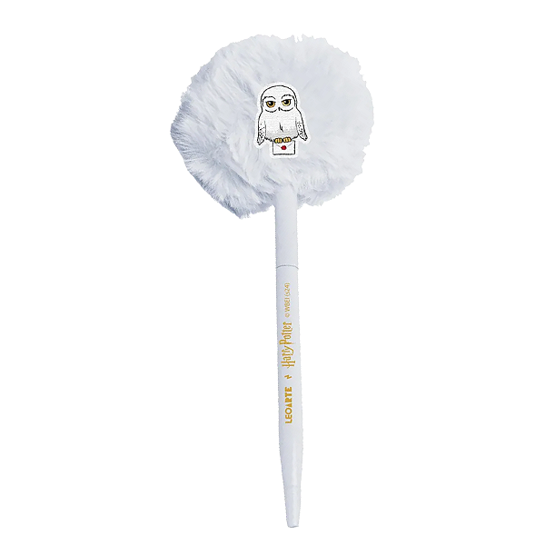 Caneta esferográfica corpo de metal pompom Harry Potter Leonora