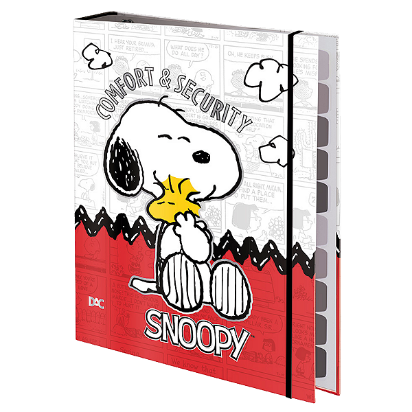 Fichário universitário 4 argolas Snoopy Dac
