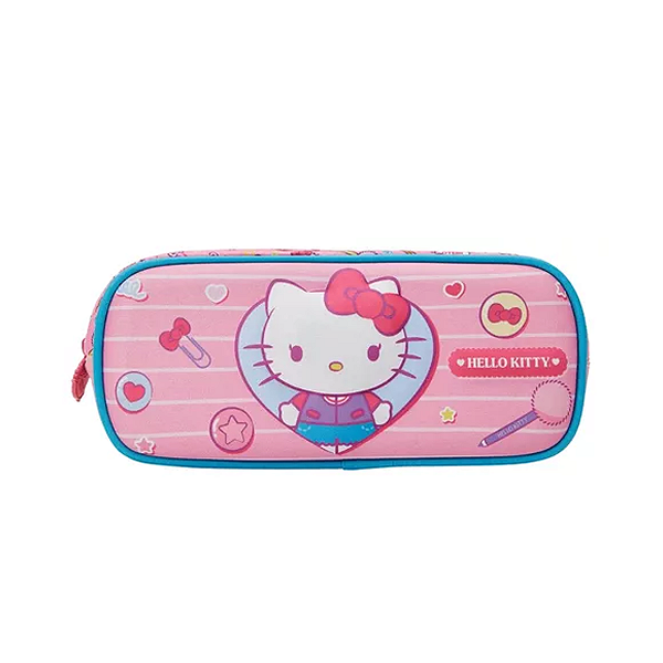 Estojo 2 divisórias hello kitty 3D xeryus
