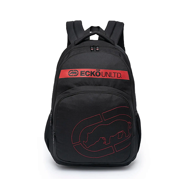 Mochila de costas preto/vermelha ecko