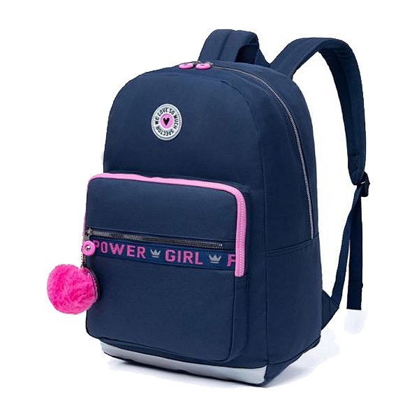 Mochila de costas 100% poliéster azul spector