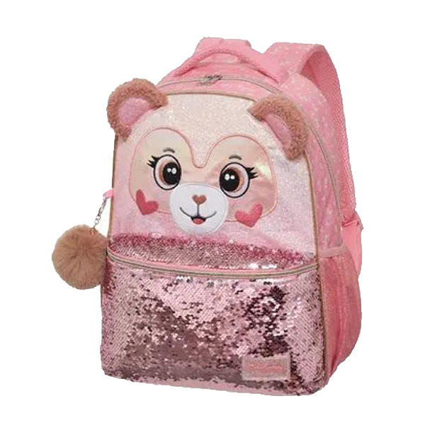 Mochila de costas teddy bear rosa packme pacific