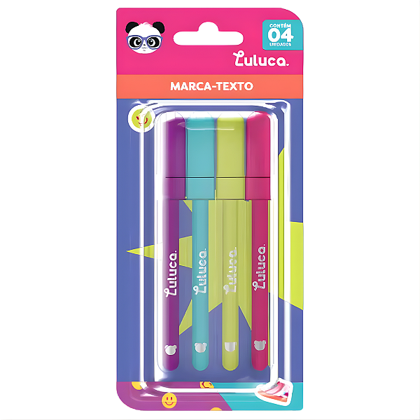 Kit marca texto com 4 cores Luluca Skypaper