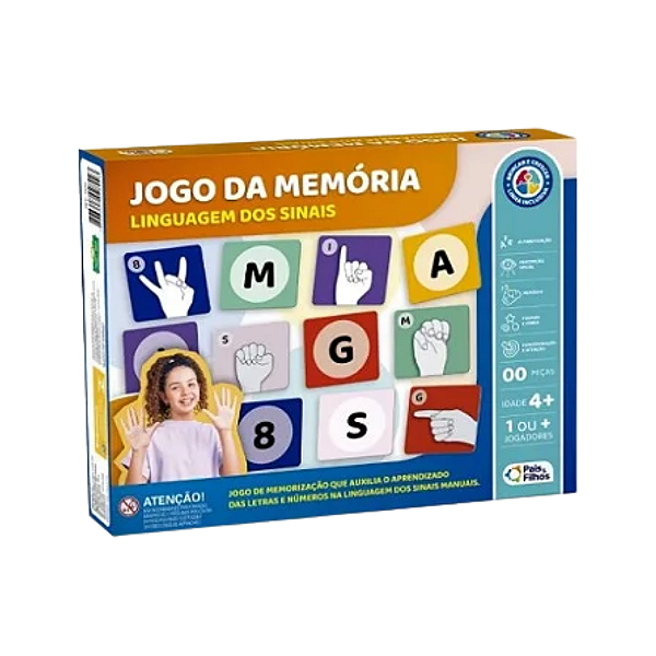 Jogo da Memória Língua dos Sinal Pais e Filhos