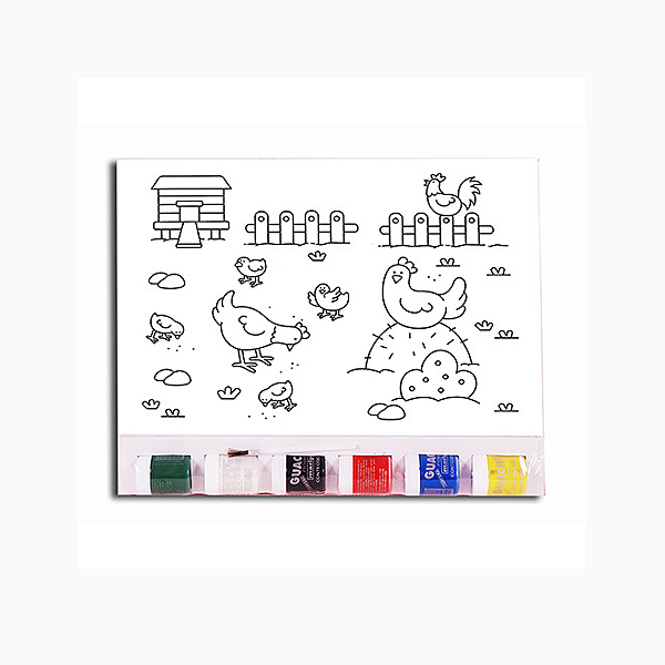 Kit Tela de Pintura 30x40cm Galinheiro cortiart