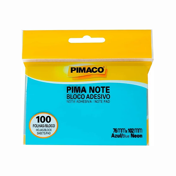 Bloco Adesivo 76x102m 100fls Neon Pimaco