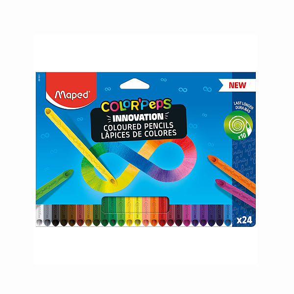 Lápis de cor infinito cx c/24cores maped creativ fim.