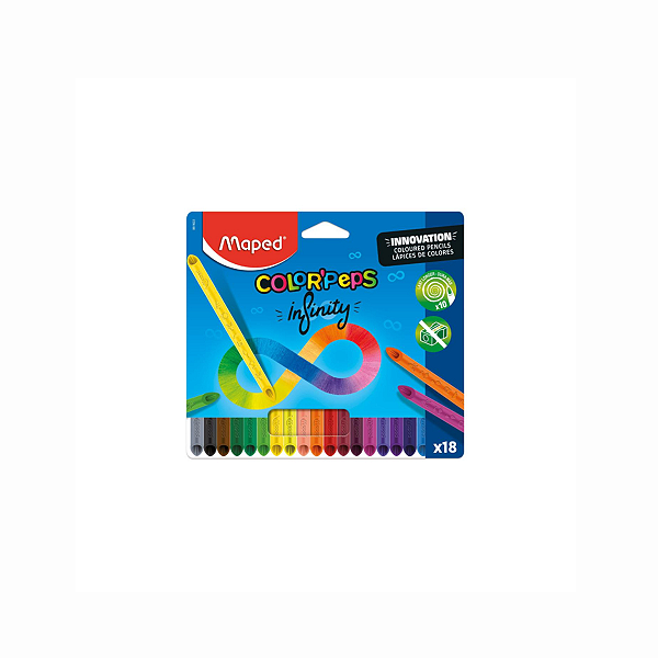 Lápis de cor infinito cx c/18cores Maped Creativ fim.