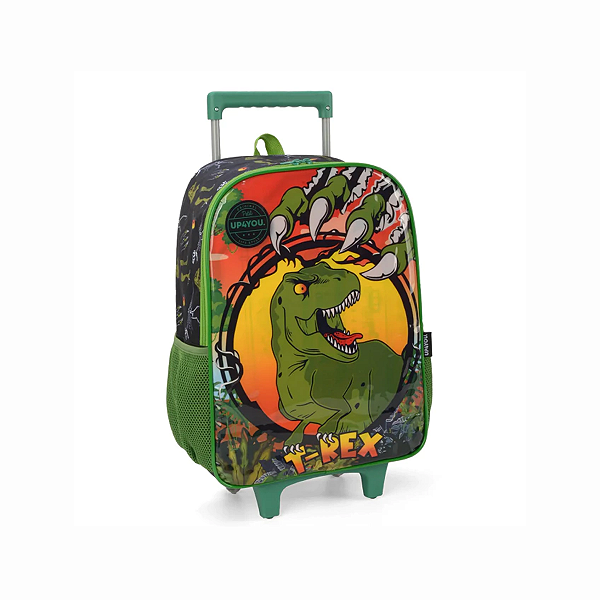 Mochilete com Rodas T-rex Preta Up4you