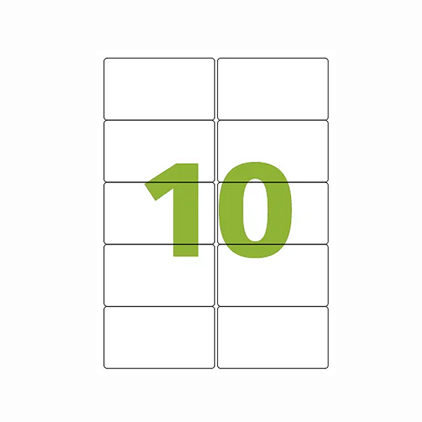 Etiqueta A4 10 para folha 99,0 x 55,8 com 100 colacril