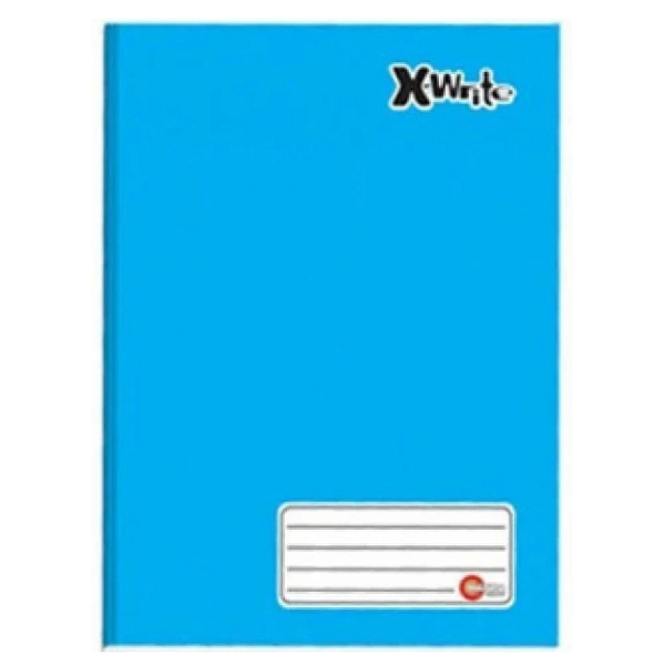 Caderno Brochurão Capa Dura 96fls X-Write Azul Máxima