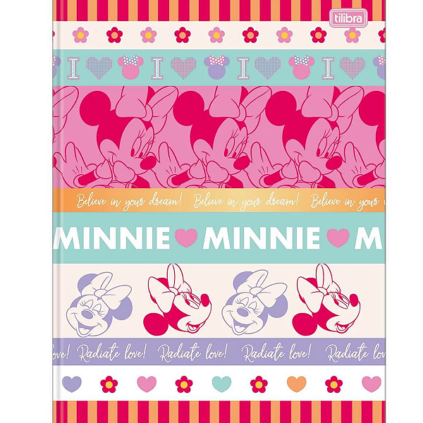 Caderno Brochurão Capa Dura 48 folhas Minnie Tilibra