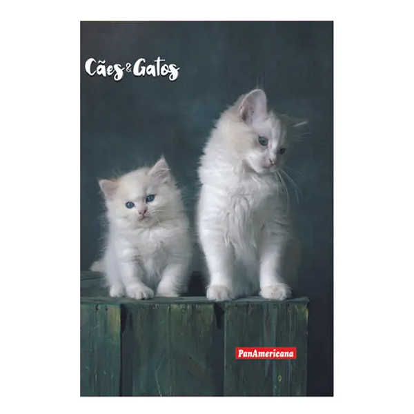 Caderno Brochurão Capa Dura 60fls Cães e Gatos PanAmerericana