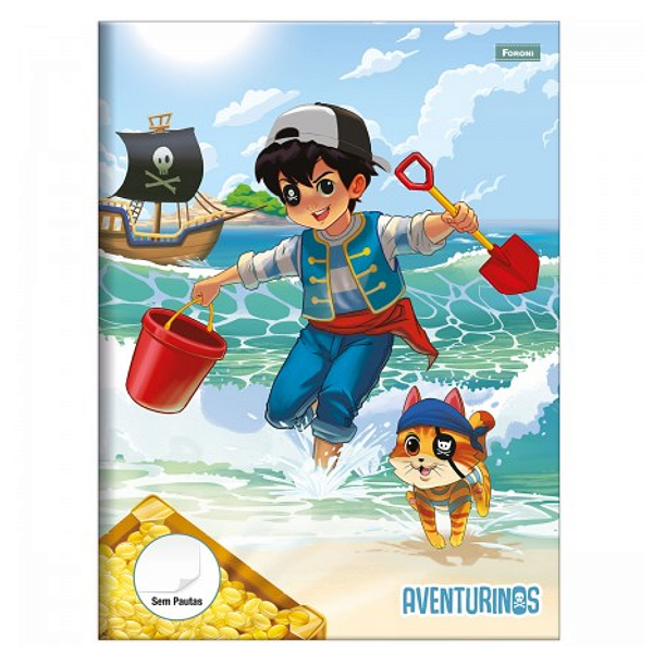 Caderno Brochurão Sem Pauta Aventurinos 60fls foroni