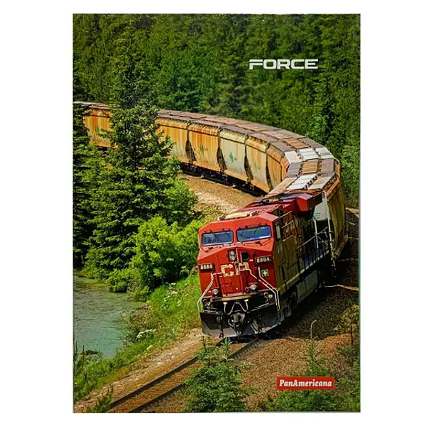 Caderno brochurão Capa dura 60 fls Force sem pauta PanAmericana