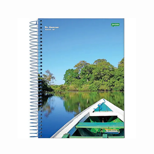 Caderno Espiral Capa Flex 1/4 Brasilidade 96fls Jandaia