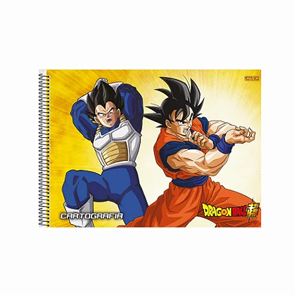 Caderno Espiral Capa dura Cartografia 60 folhas Dragon Ball SD